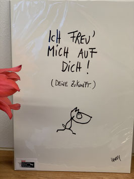 edition Gute Geister Bild zum Selbstrahmen " ich freu mich auf Dich! "