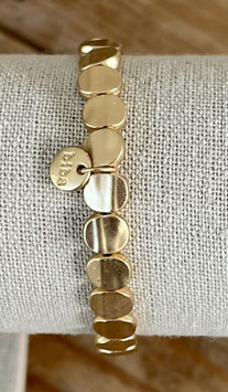 Biba Armband flache, goldfarbene, ovale Scheiben