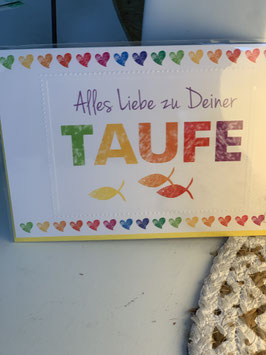 Little Paper Klappkarte " Alles Liebe zu Deiner Taufe "