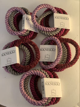 KKNEKKI 4-Set Haar-Armgummi rose,fuchsia