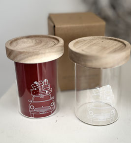 W Eulenschnitt Mini Vorratsglas Christmas