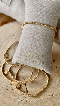 Biba Armband zarte goldfarbene Plättchen
