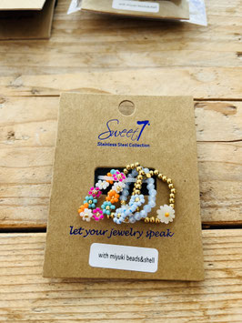 Sweet 7 Ringe 4er Set Bunt