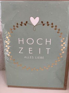 cityproducts Klappkarte " Zur Hochzeit Alles Liebe " Kranz