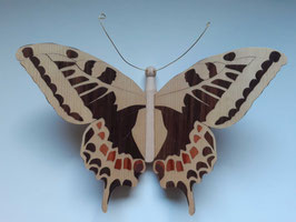 Papillon "Machaon" - Une face marquetée (4 couleurs) - décoration à suspendre