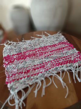 Mini Fleckerlteppich Unikat Bright pink&co