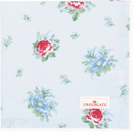 Stoffserviette Napkin Alivia pale blue