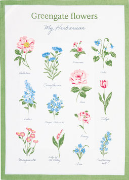 Teatowel Geschirrtuch piece printed Agnes white