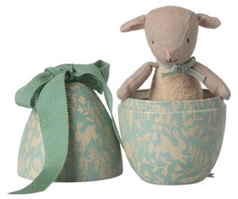 Easter egg dusty mint with Micro lamb small