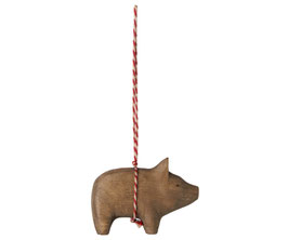 Schweinchen Holzanhänger natur(Vorbestellung Herbst 2026)