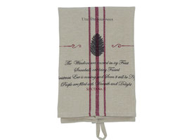 Teatowel Jute rote Streifen/Lied