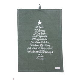 Teatowel Geschirrtuch Weihnachtsbaum grün