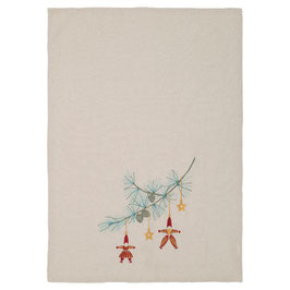 Teatowel Juana sand with embroidery