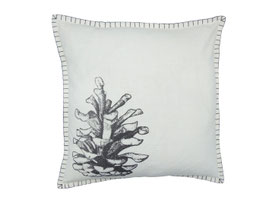 Kissen off white Zapfen