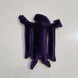 Brooch KINDL, purplevelvet