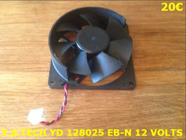 VENTILATEUR PLAQUE VITROCÉRAMIQUE : Y.S.TECH YD128025EB-N 12 VOLTS