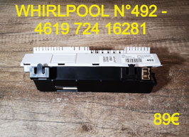 CARTE DE PUISSANCE LAVE-VAISSELLE : WHIRLPOOL N°492 - 461972416281