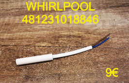 SONDE DE TEMPÉRATURE FRIGO : WHIRLPOOL 481231018846