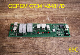 CARTE CLAVIER PLAQUE VITROCÉRAMIQUE : CEPEM C7341-2481D