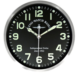 Zeno-Watch Basel Pilot clock XL FLieger Wanduhr, SILENT QUARTZ - 39,5 cm Durchmesser