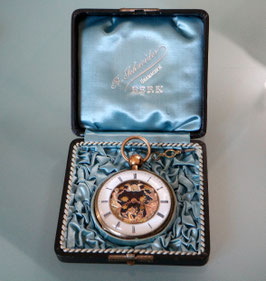 Lepine Taschenuhr mit Figurenautomat und 1/4 Std. Repetition