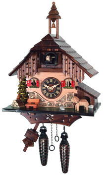 Schwarzwälder Musik-Kuckucksuhr Art. 403 QM, Quartz, 2 Jahre Garantie