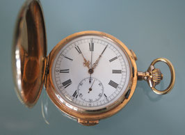 Taschenuhr 18 Karat Gold mit Repetition, guter Zustand, Jahrgang ca. 1900