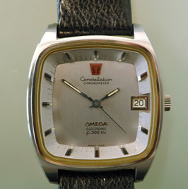 Omega Electronic f300 Hz Stimmgabel Constellation Chronometer, Stahl, 70er Jahre