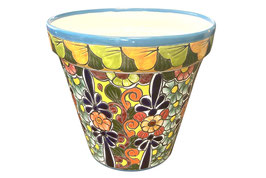 Blumentopf / Kübel (rund) Akzentfarbe Hellblau #AMG-225-2