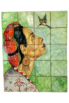 Fliesen Wandgemälde "Colibri" #MUR-1002