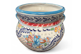 Blumenkübel "Michoacana" Multicolor Classico Hellblau