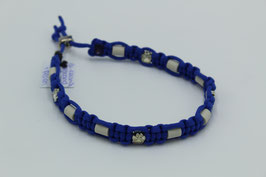 EM-Keramik Halsband in blau mit Perlen