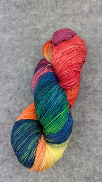 Premiumsockenwolle, handgefärbt "Regenbogen 123"