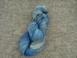 Sockenwolle, handgefärbt "blauer Schatz"