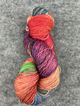 Premiumsockenwolle, handgefärbt "Regenbogenschönheit"