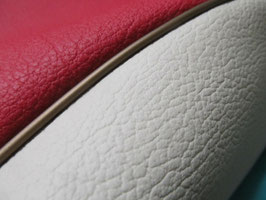 DKW Hummel 136 166 Sitzbank Bezug Sitzbezug rot creme goldfarbener Keder