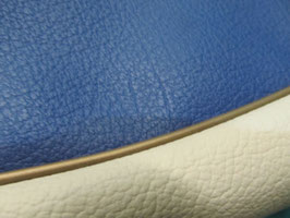 DKW Hummel TYP 102 116 Sitzbank Bezug Sitzbezug blau creme goldfarbener Keder