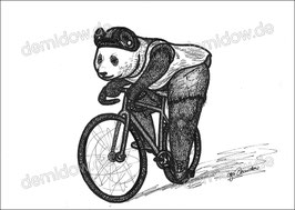 .Fixie Panda Postkarte.