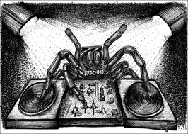 .DJ Arachno Postkarte.
