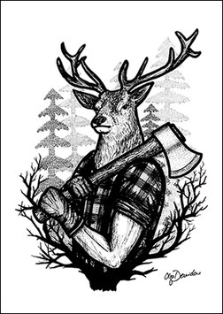 .Lumberdeer Postkarte.