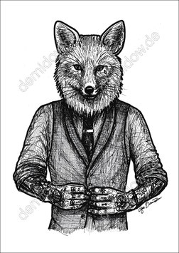 .Dapperfox Postkarte.