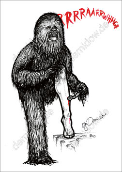 .ChewbaccAAAHHH Postkarte.