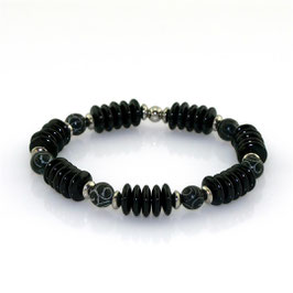 Armband aus Onyx und Jade