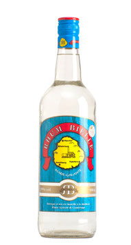 Rhum blanc CANNE GRISE 0,50 litre ou carton de 12 bouteilles.  Distillerie BIELLE
