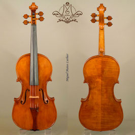 Violín Miguel Mateo. Barniz Ámbar Báltico, Envejecido.