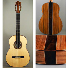 Handcrafted classical concert guitar, Granadillo - Cocobolo.