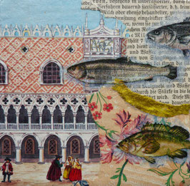 B - Collage "VENEZIANISCHER FISCHSCHWARM"