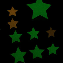 Coluxglow Sticker Aufkleber Leucht-Sterne 9er-Set
