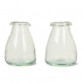 Lot de deux petits Vases en verre