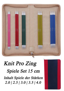 Knit Pro Zing Spiele Set 15 cm